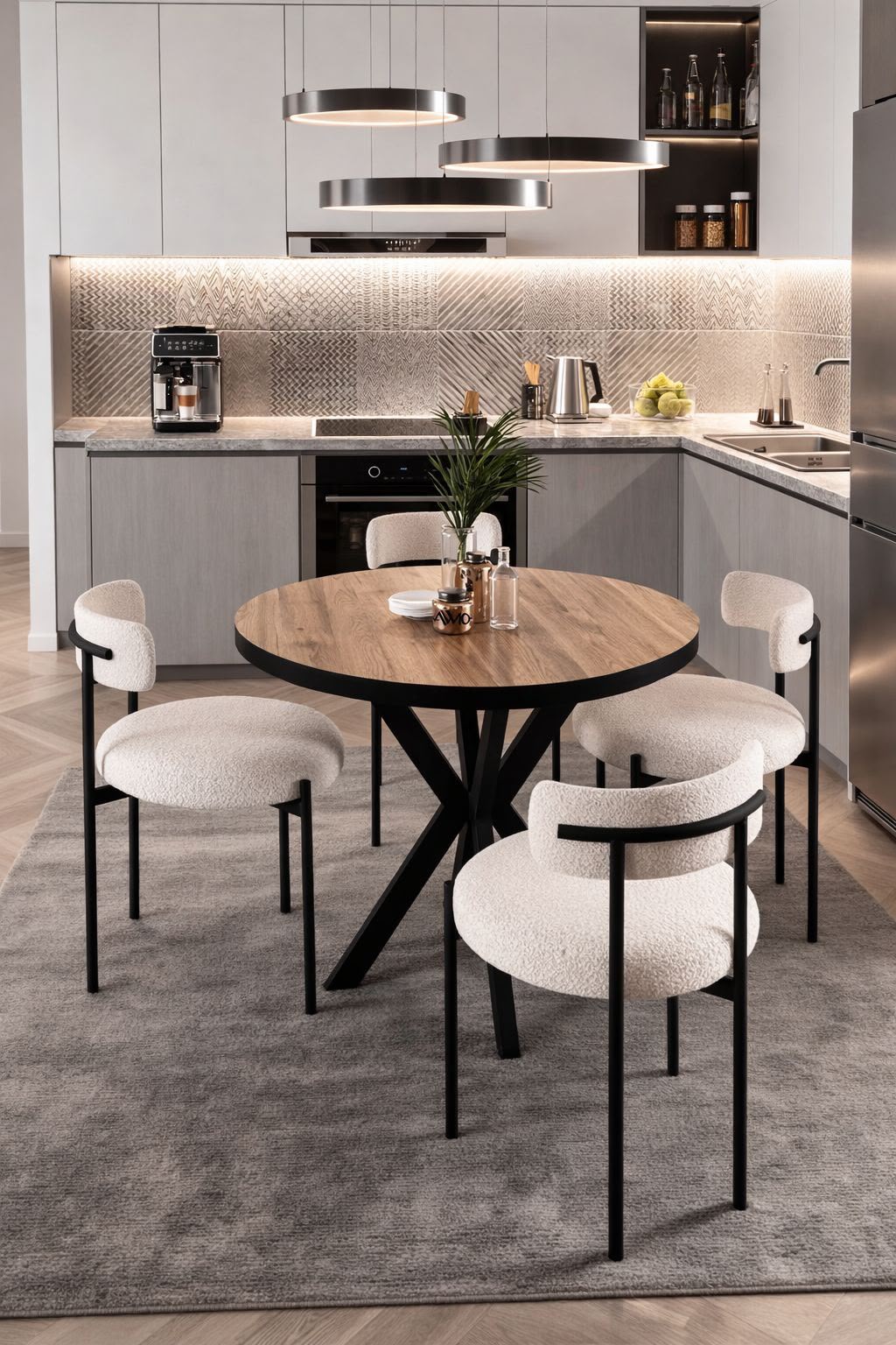 Modern Dining Table & Chairs Set