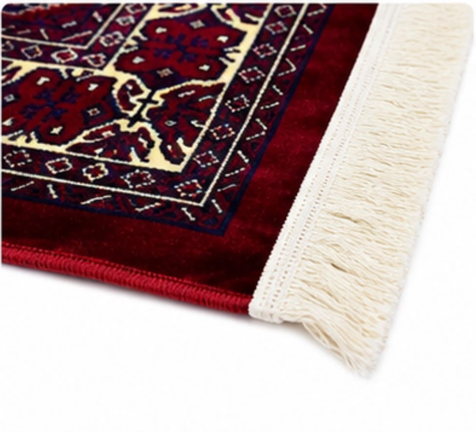 Premium Silk Prayer Rug – Luxury Soft Islamic Prayer Mat Size (70X110)
