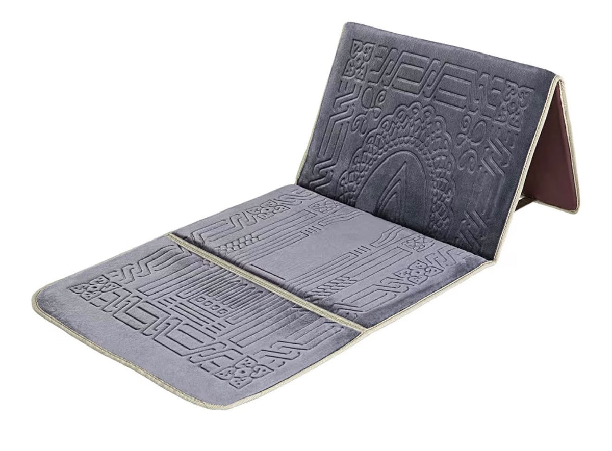 Luxury Foldable Islamic Prayer Rug – Comfortable Prayer Mat with Backrest