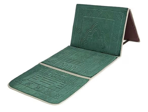 Luxury Foldable Islamic Prayer Rug – Comfortable Prayer Mat with Backrest