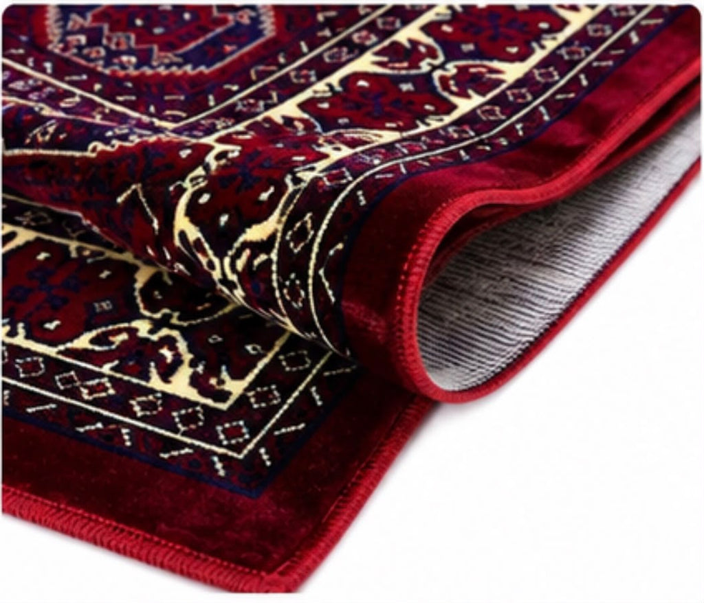 Premium Silk Prayer Rug – Luxury Soft Islamic Prayer Mat Size (70X110)