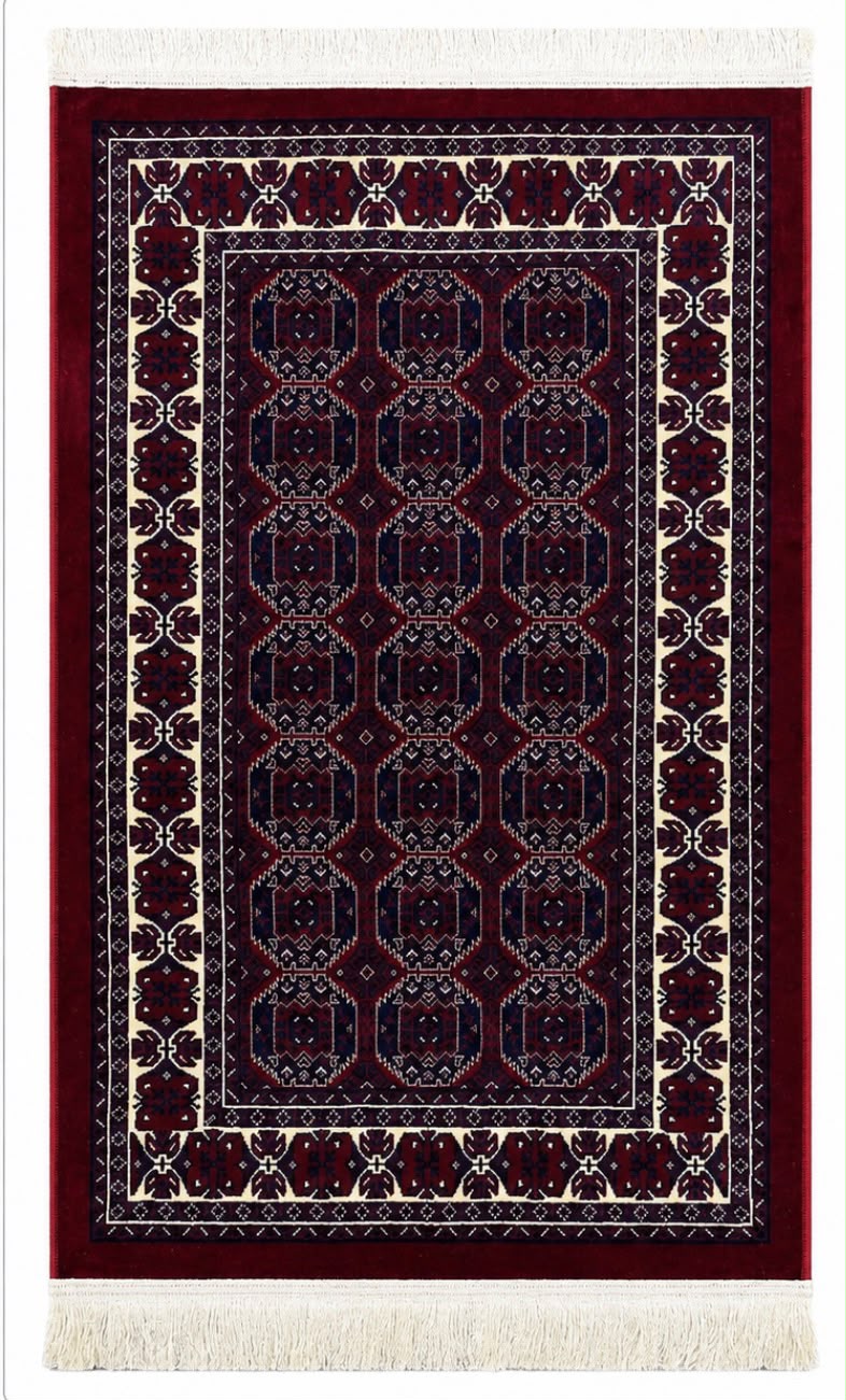 Premium Silk Prayer Rug – Luxury Soft Islamic Prayer Mat Size (70X110)