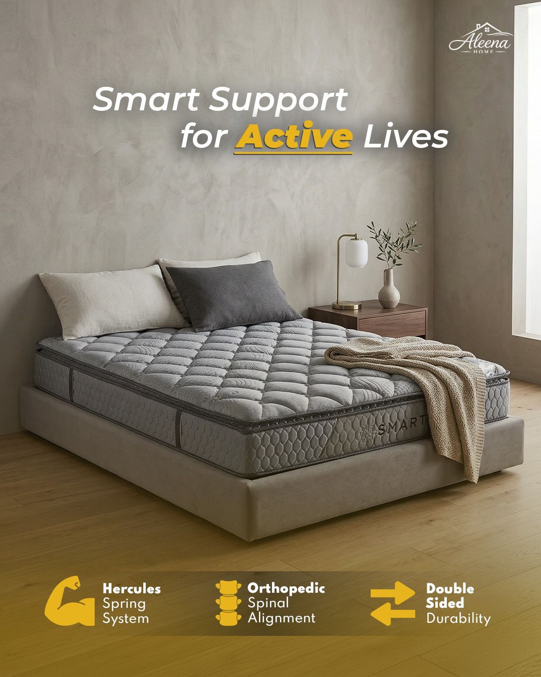 Pocket Spring Mattress  Smart 30 Cm Premium Comfort & Support Mattress for Home, Bedroom